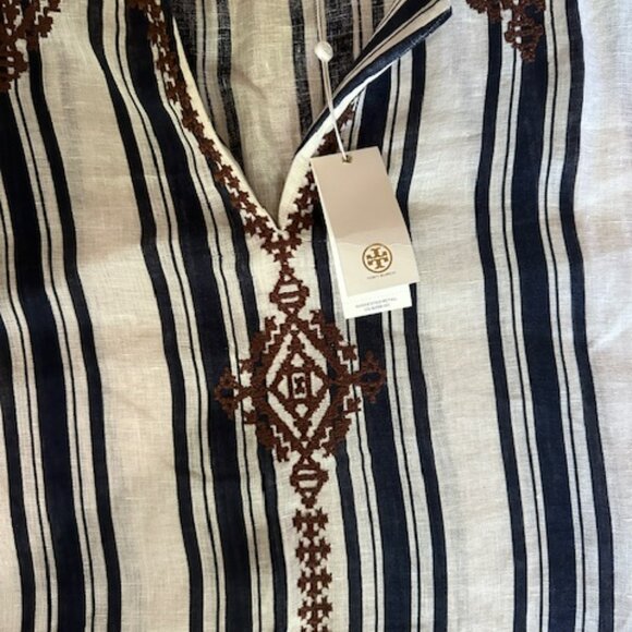 NWT Tory Burch Alcott Beach Caftan Bold Awning Stripe XS/S - Picture 4 of 4